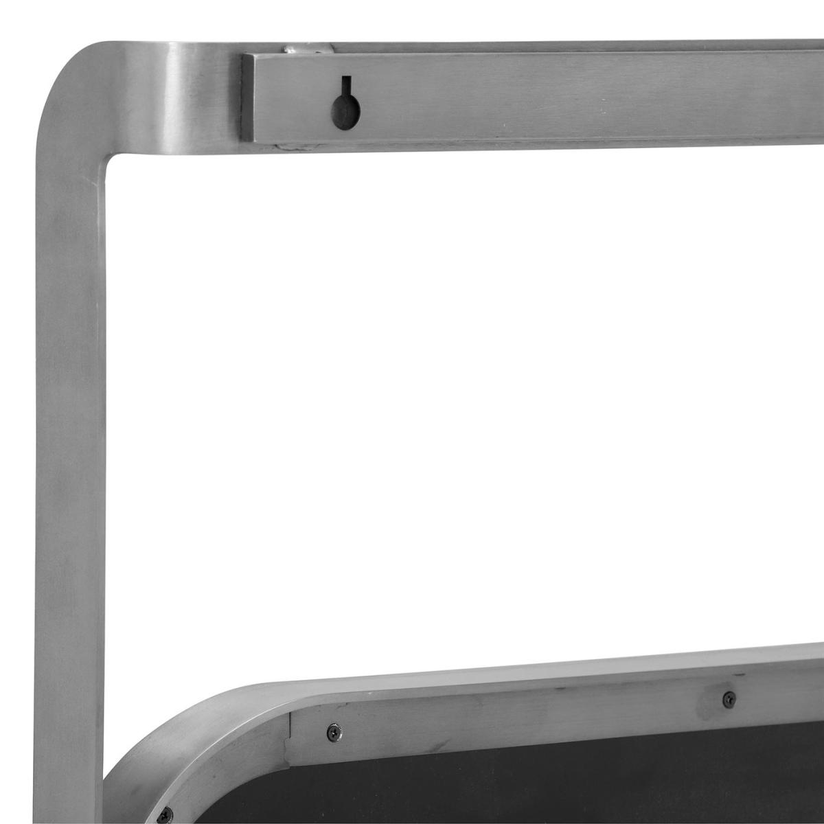 Morandi Hanging Mirror With Shelf, Silver Metal | Barker & Stonehouse – image 6