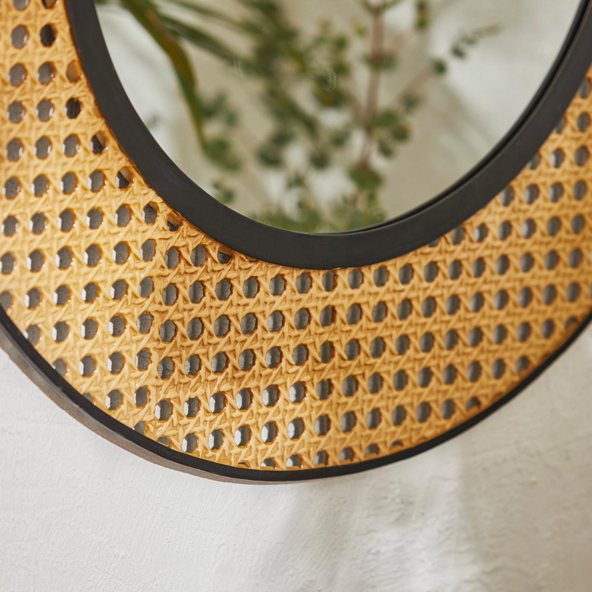 Sulu Rattan Effect Mirror MultiColoured – image 2