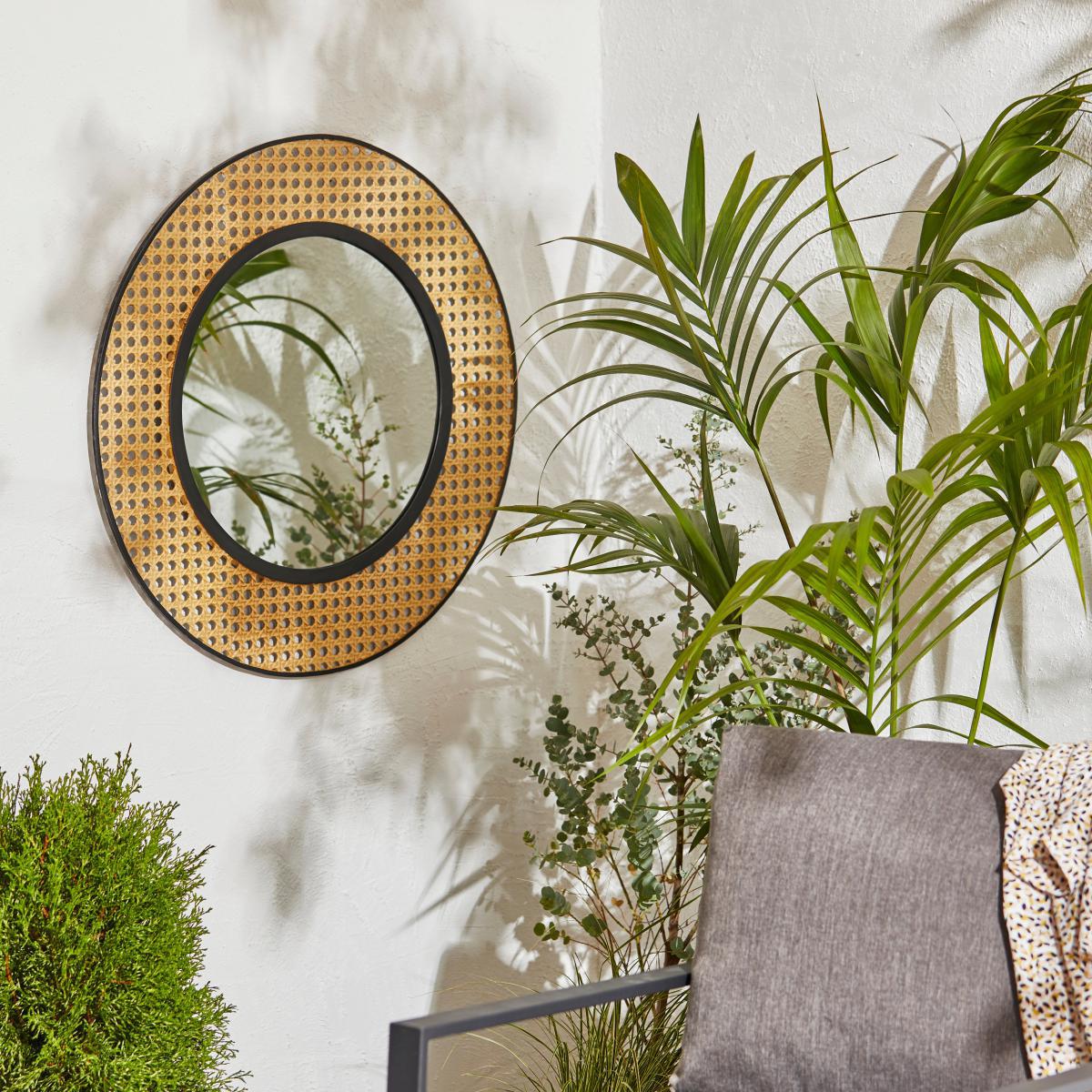 Sulu Rattan Effect Mirror MultiColoured – image 1