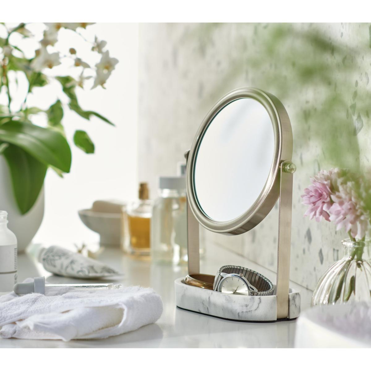 Habitat Marble Pedestal Mirror with Tray – image 2