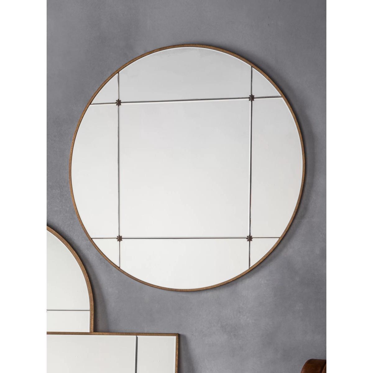 Ariah Round Frame Mirror, Bronze, 90cm – image 2
