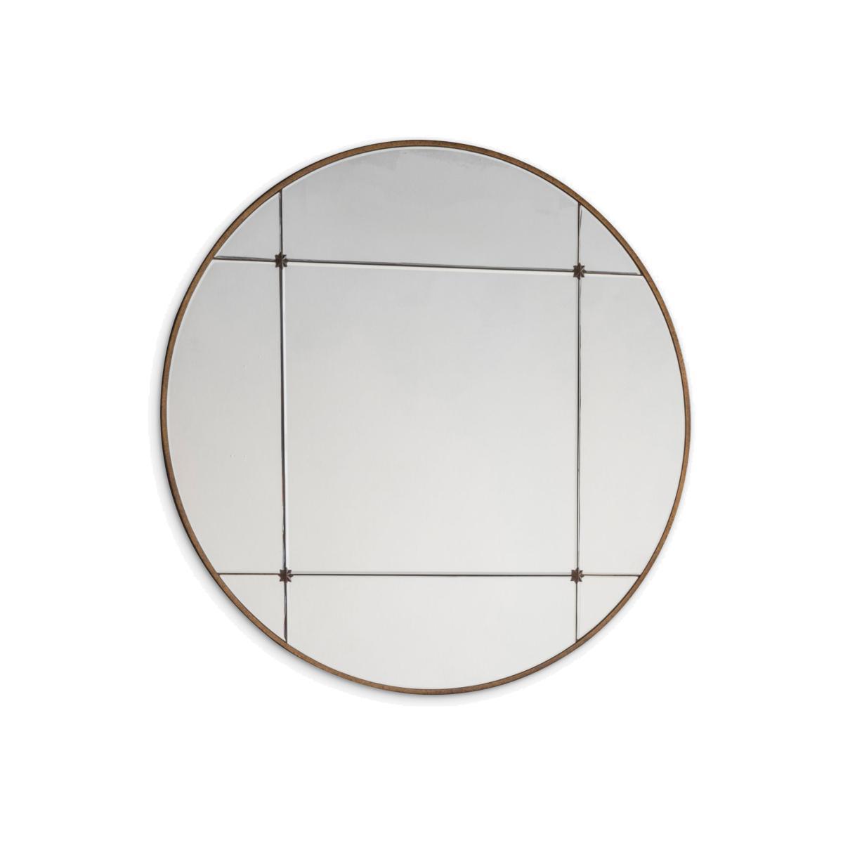 Ariah Round Frame Mirror, Bronze, 90cm – image 1