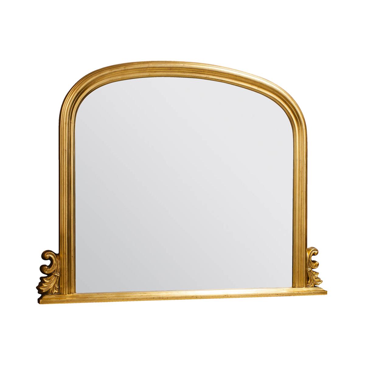 Bauzon Large Arched Overmantle Mirror - Gold – image 1