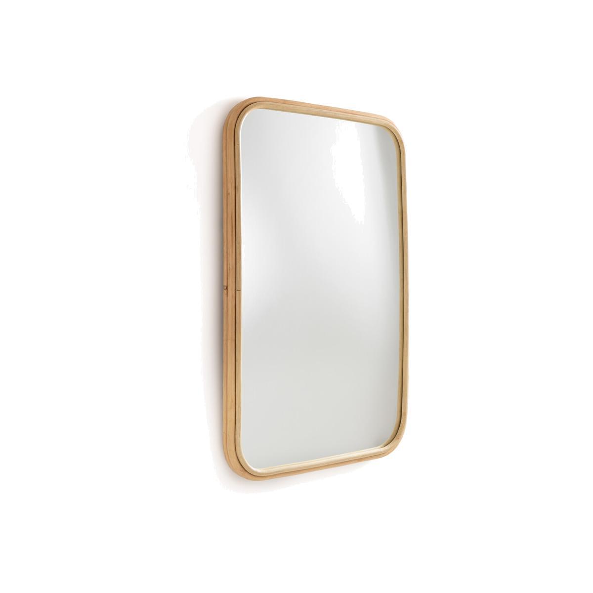 Nogu Rectangular Rattan Mirror, H90cm – image 1