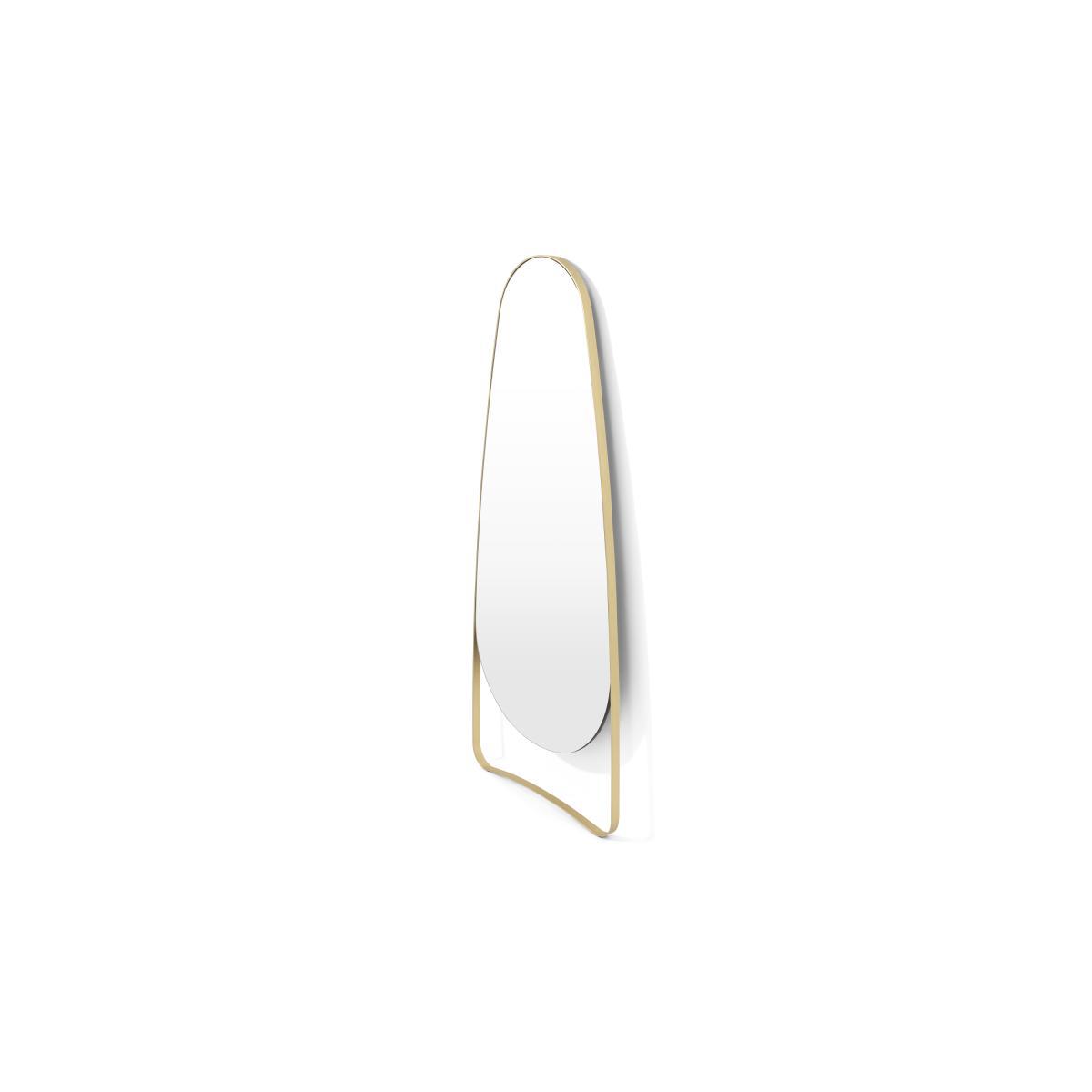 Adria Pebble Shape Leaner Mirror, Brushed Brass – image 2