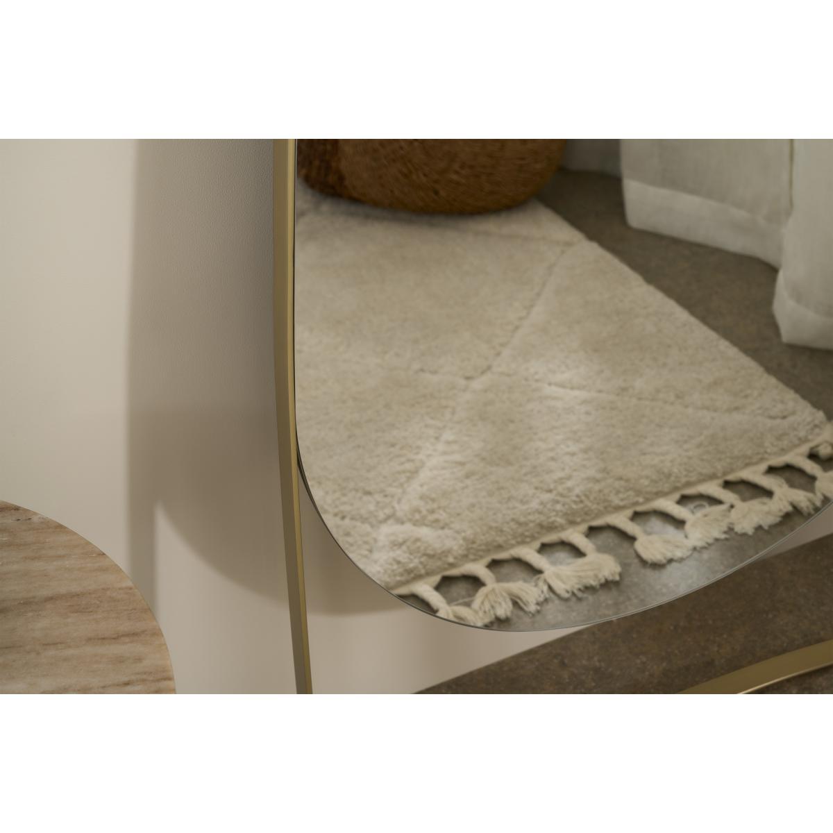 Adria Pebble Shape Leaner Mirror, Brushed Brass – image 4
