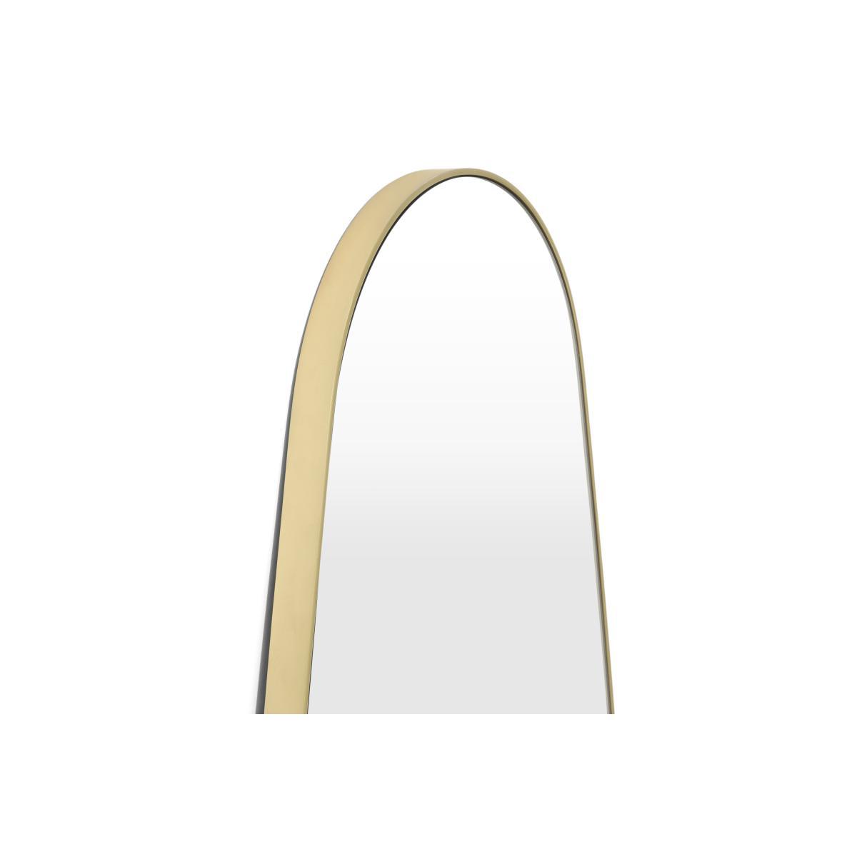 Adria Pebble Shape Leaner Mirror, Brushed Brass – image 6