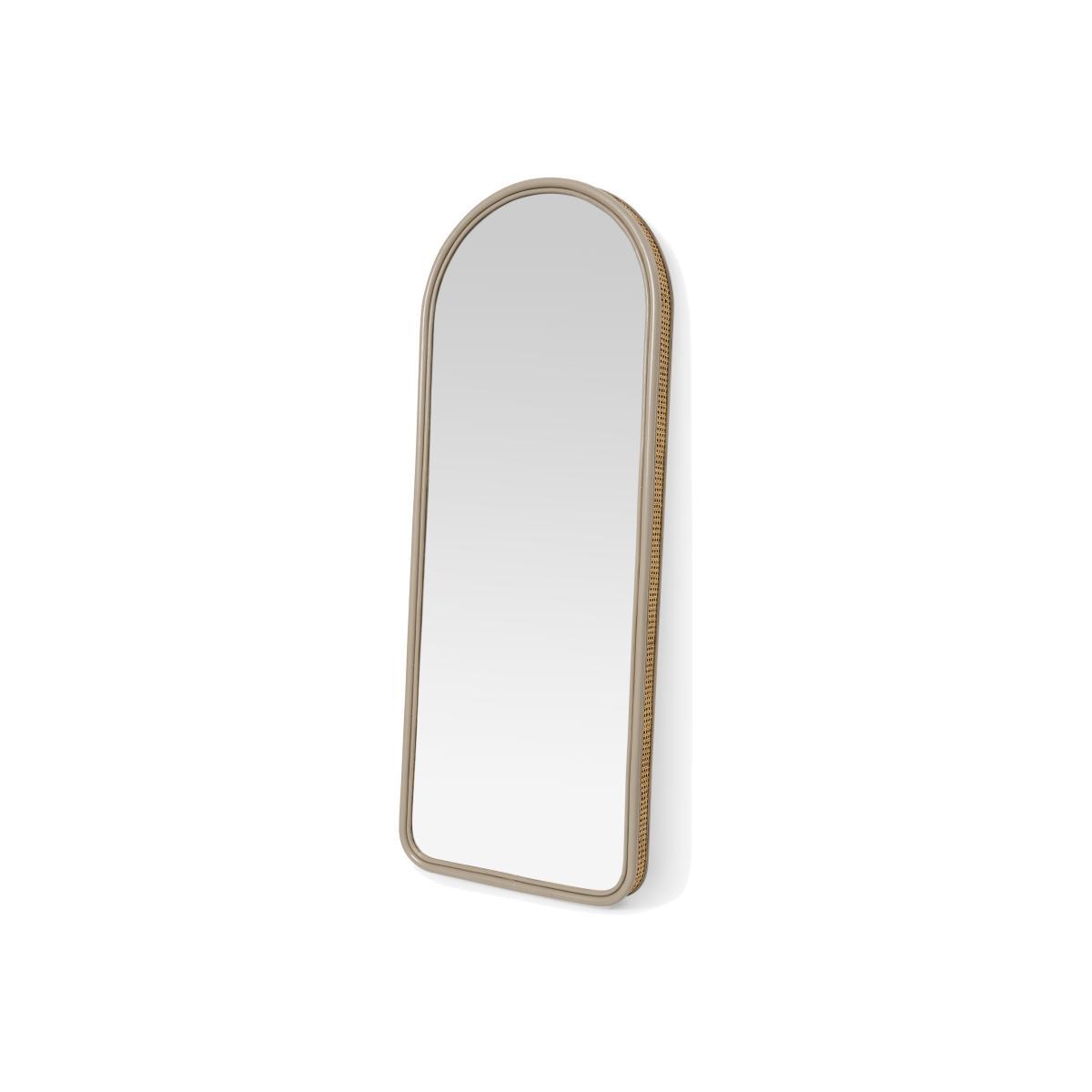 Lumera Leaner Mirror, 70 x 180 cm, Taupe Rattan – image 1