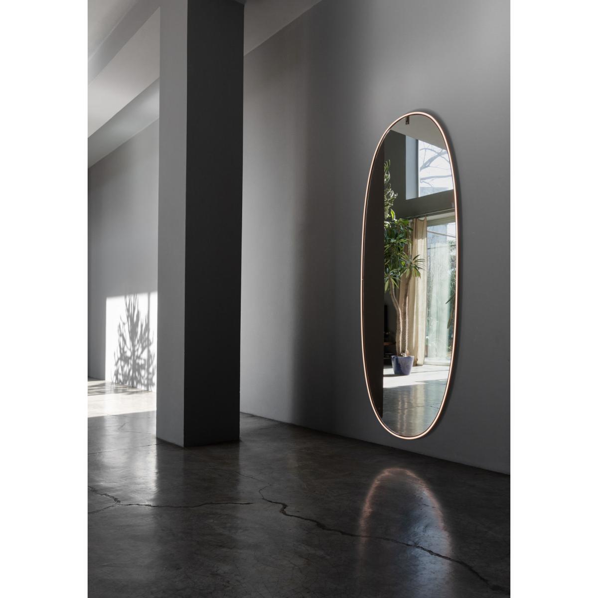 La Plus Belle Illuminated mirror - LED / By Starck - H 205 cm by Flos Copper/Metal – image 5