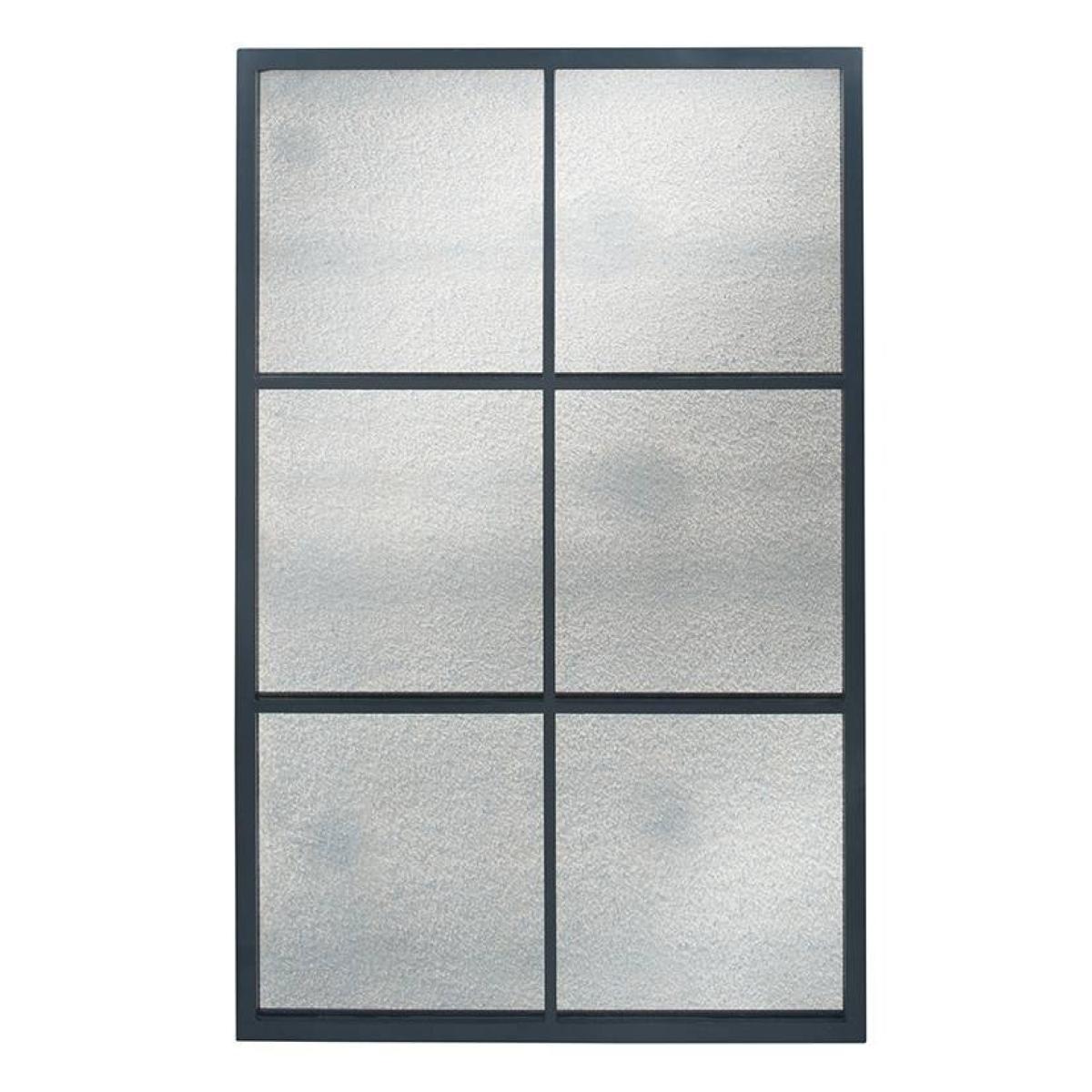 Matt Black 6 Pane Mirror – image 2