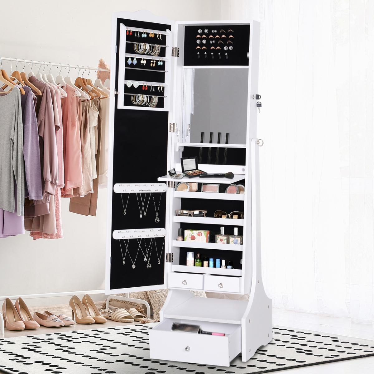 Jewellery Cabinet with LED Mirror Cabinet  - Brown – image 9