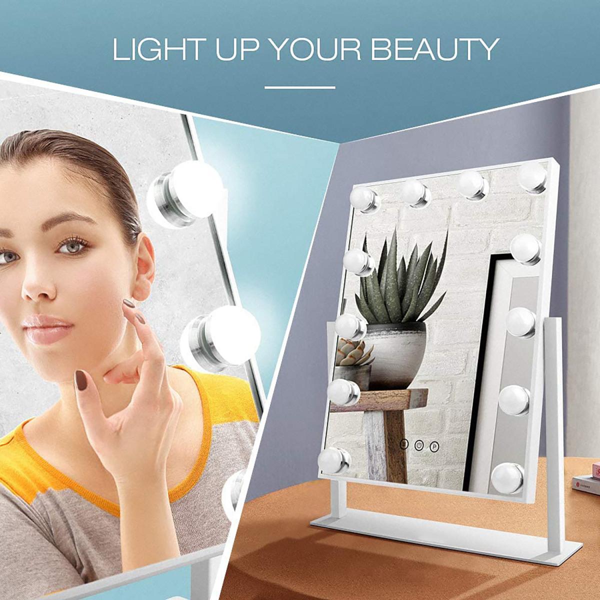 LED Glam Hollywood Dressing Table Mirror Vanity - silver – image 3
