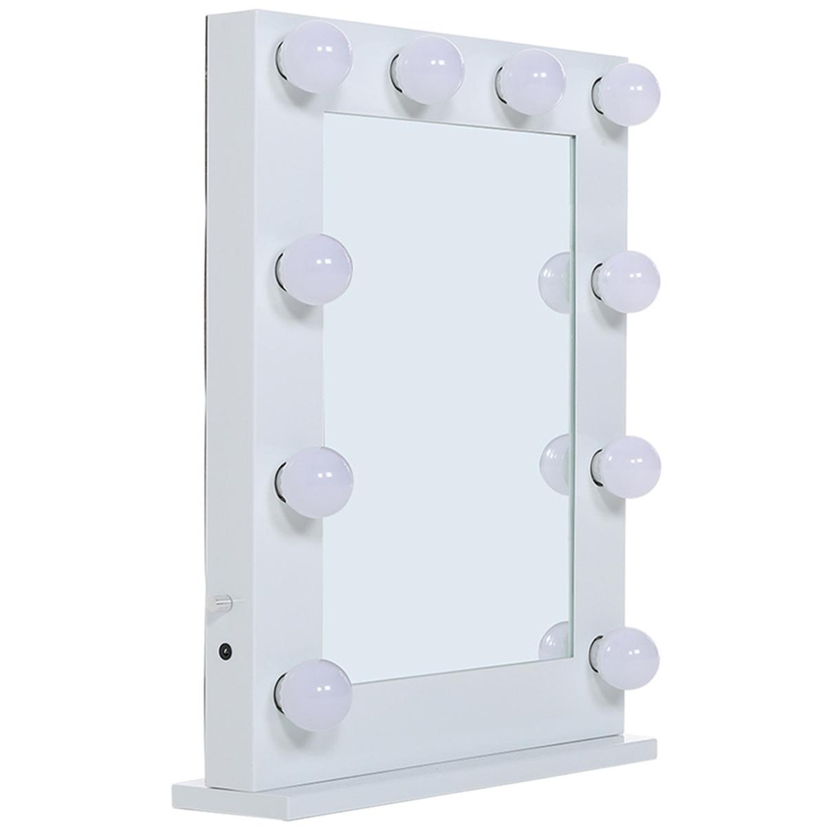 Hollywood Standard Cold White Vanity Mirror with LED - White / 50cm – image 3