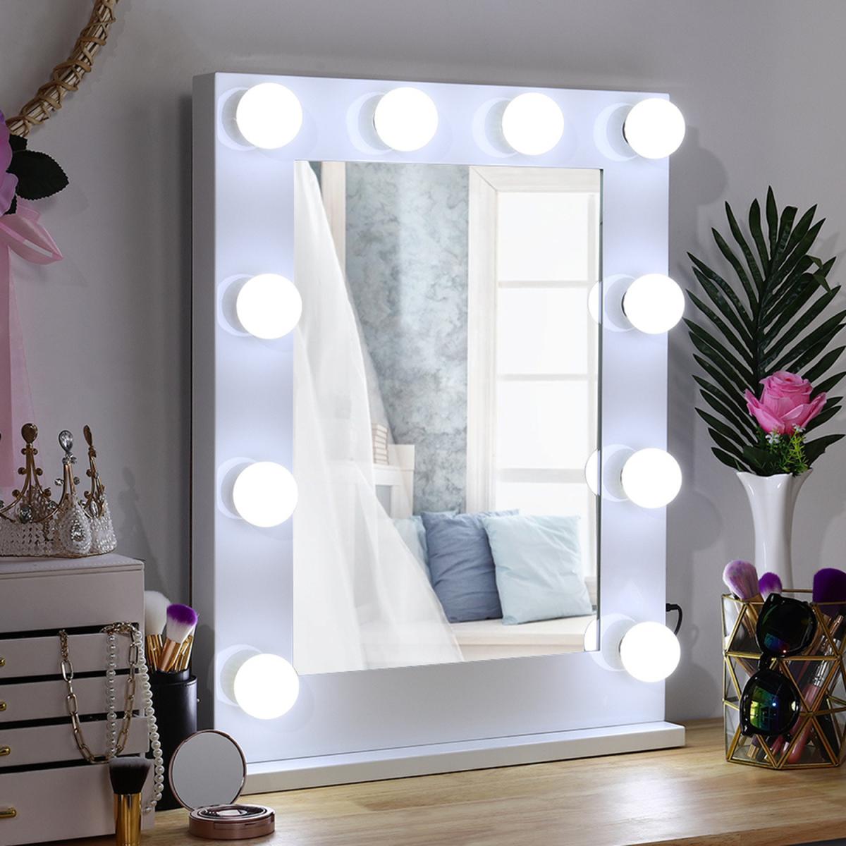 Hollywood Standard Cold White Vanity Mirror with LED - White / 50cm – image 5
