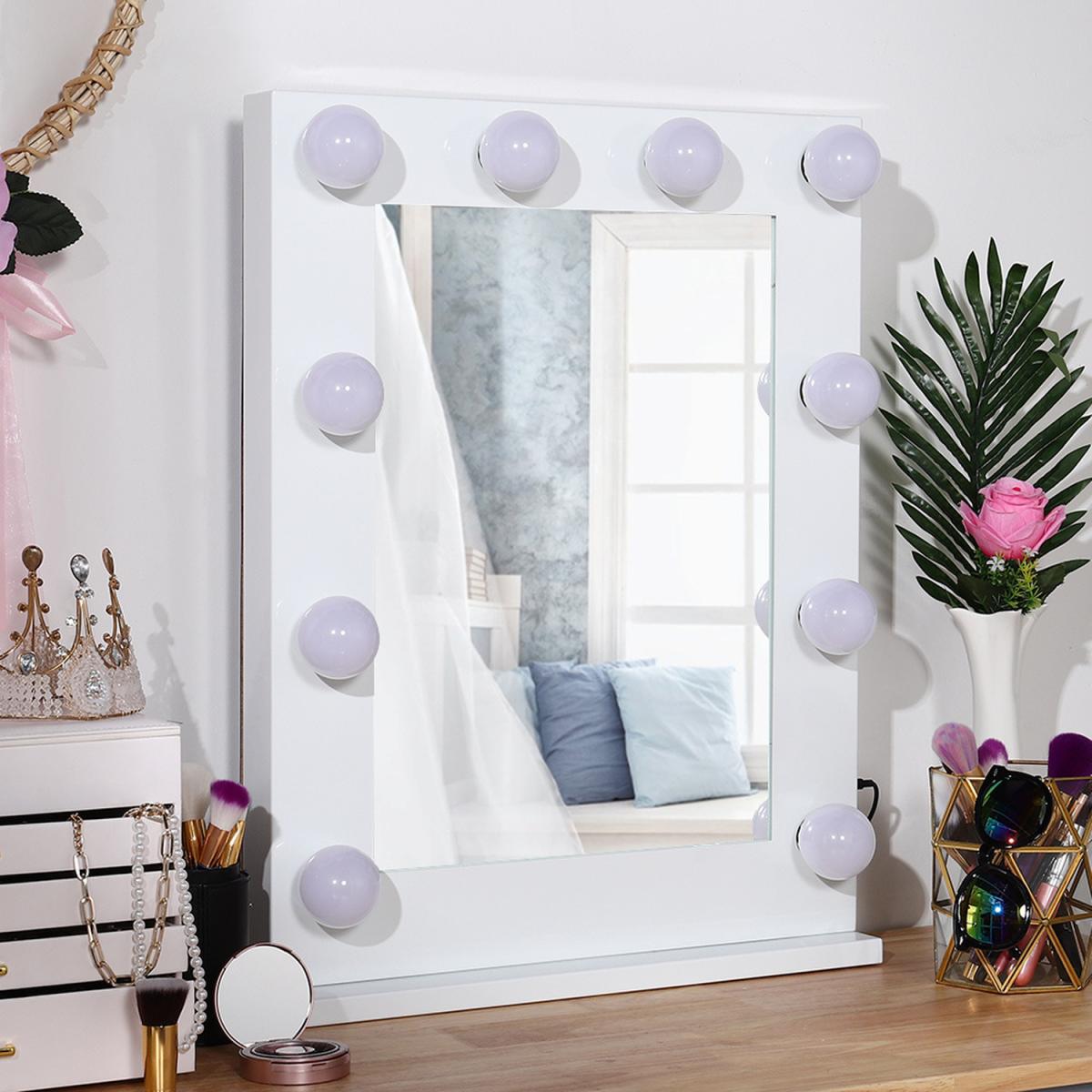 Hollywood Standard Cold White Vanity Mirror with LED - White / 50cm – image 6