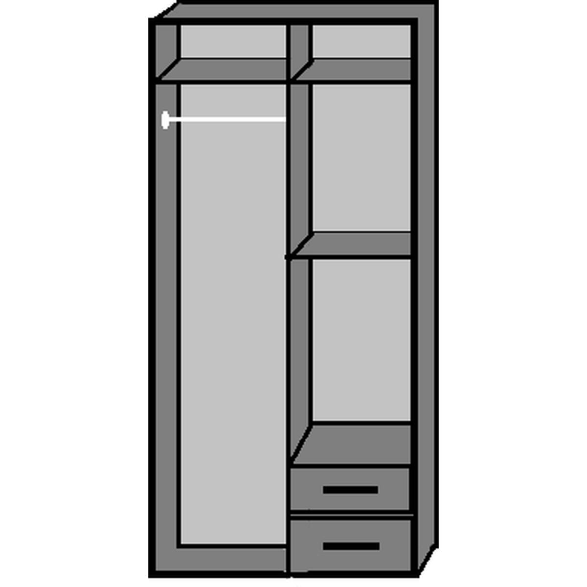 Gamma 2 Door 2 Drawer  Mirror – image 2