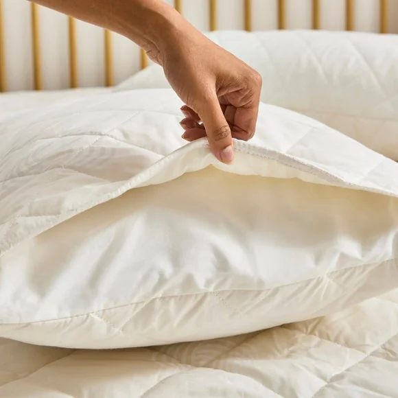 Fogarty Unbleached Wool Pillow Protector Pair – image 5