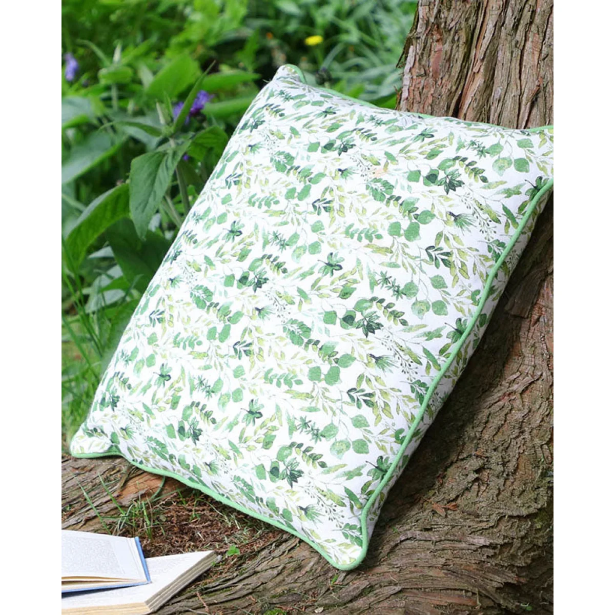 Extra Large Botanical Green Chair Cushion – image 2