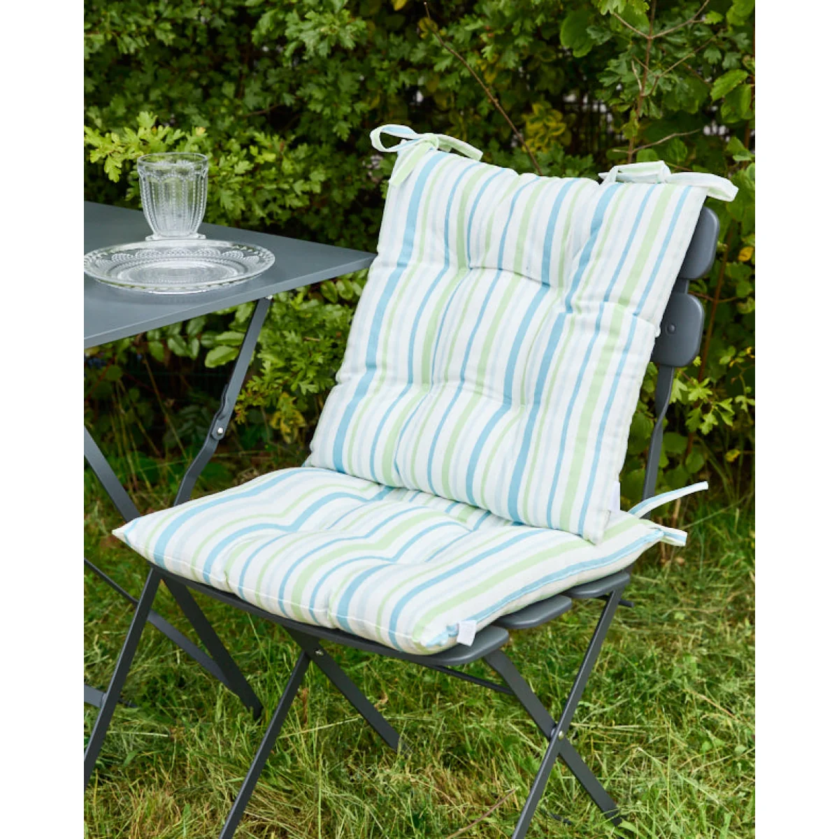 Set of 2 Tenby Striped Seat Pads – image 2