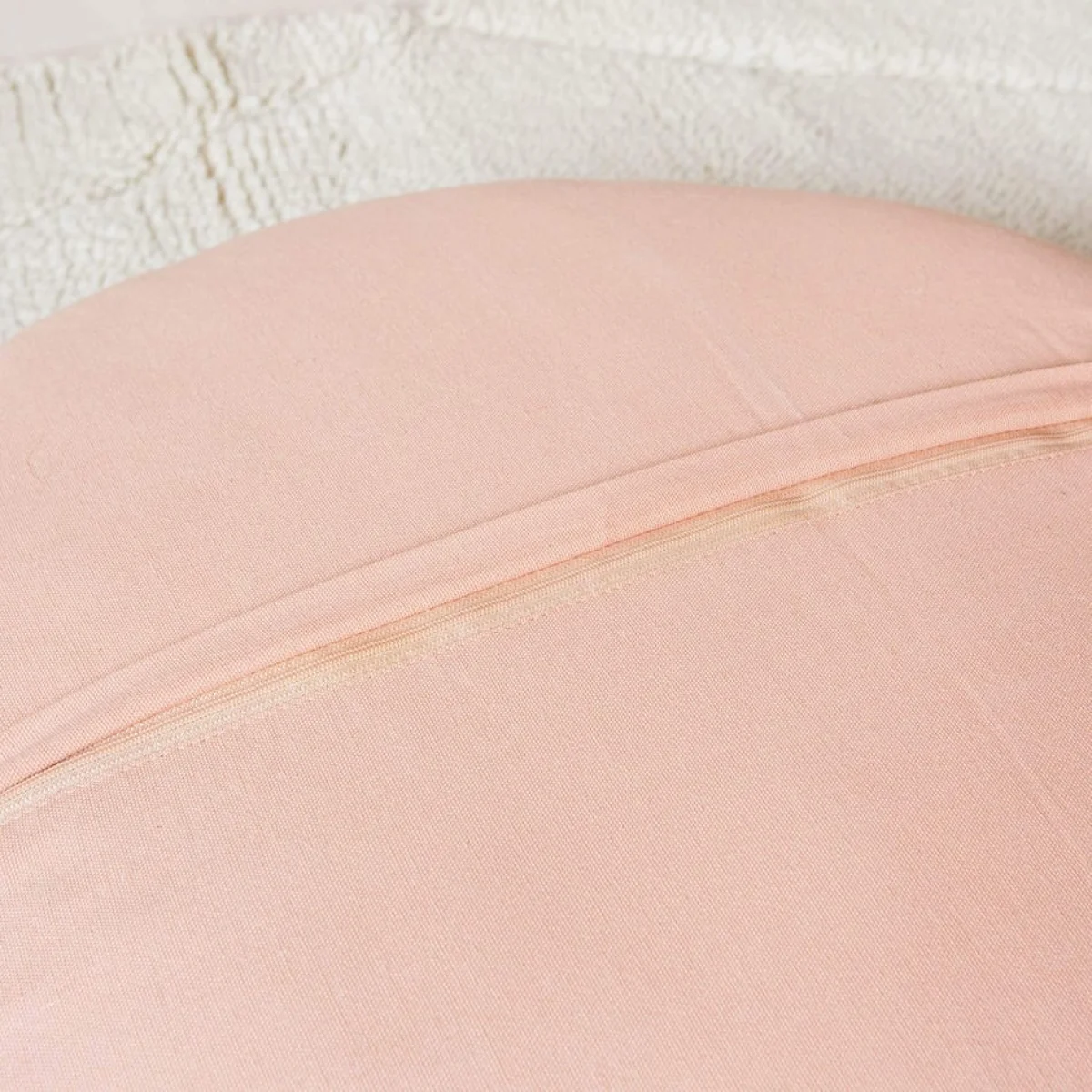 Coral and Blush Striped Velvet Seat Pad – image 4