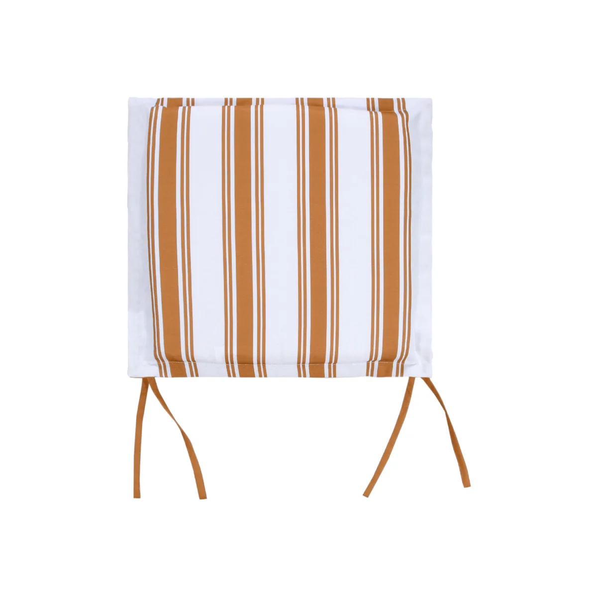 Orange Stripe Outdoor Garden Seat Pads - Pack of 2