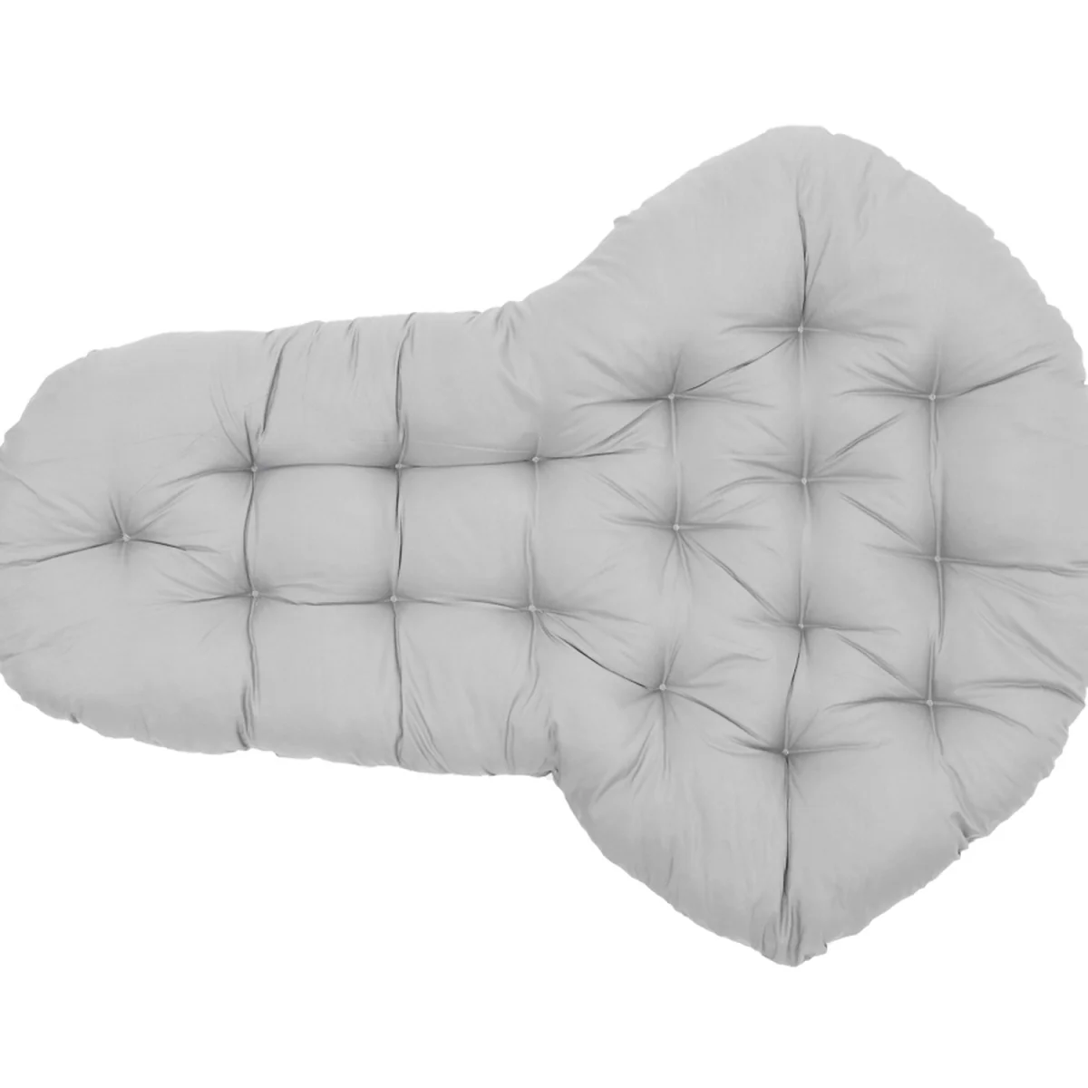 Garden Rocking Chair Back Seat Pad Swing Cushion Oxtongue Shape - Light Grey – image 3