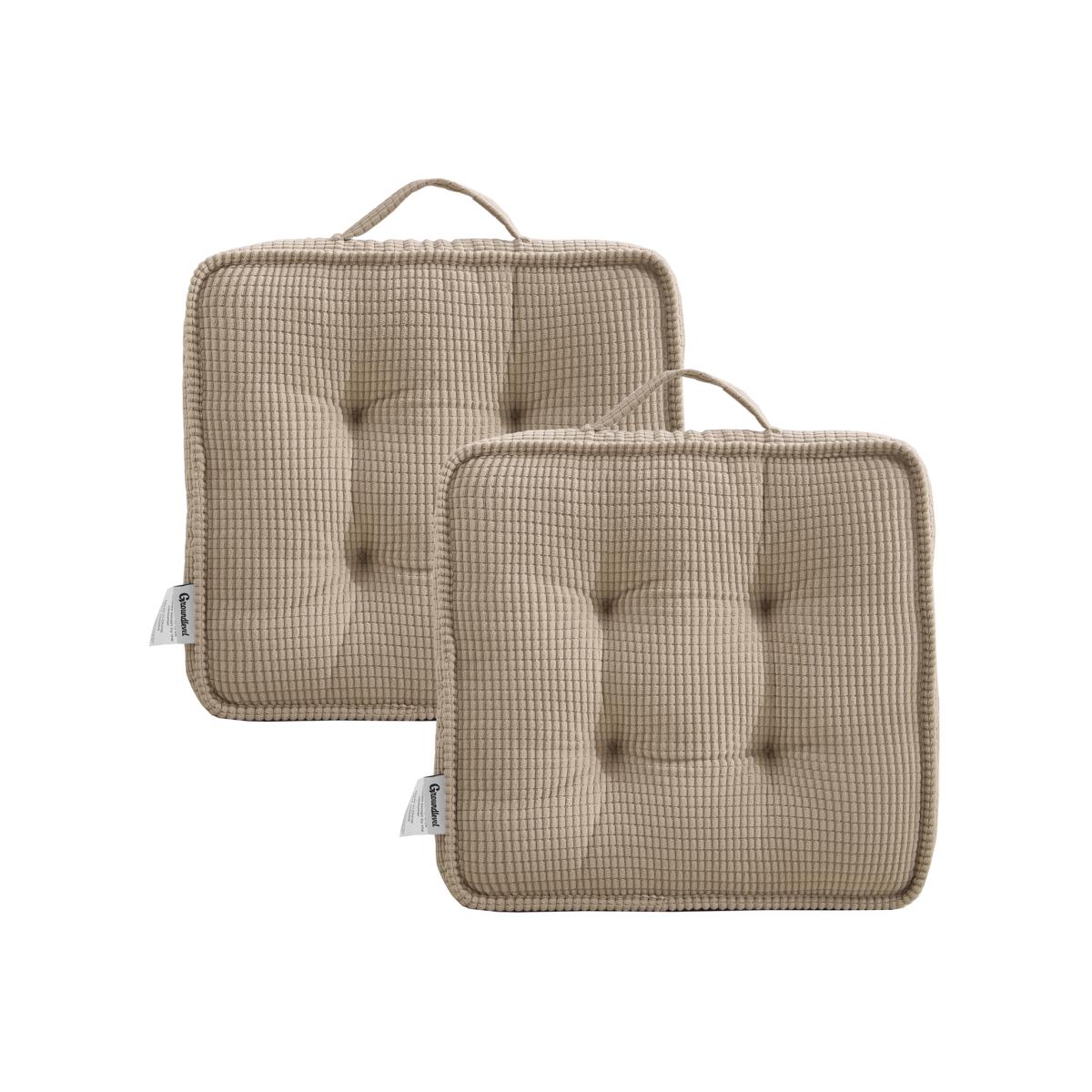 Outdoor or Indoor Set of 2 Seat Cushions - Natural