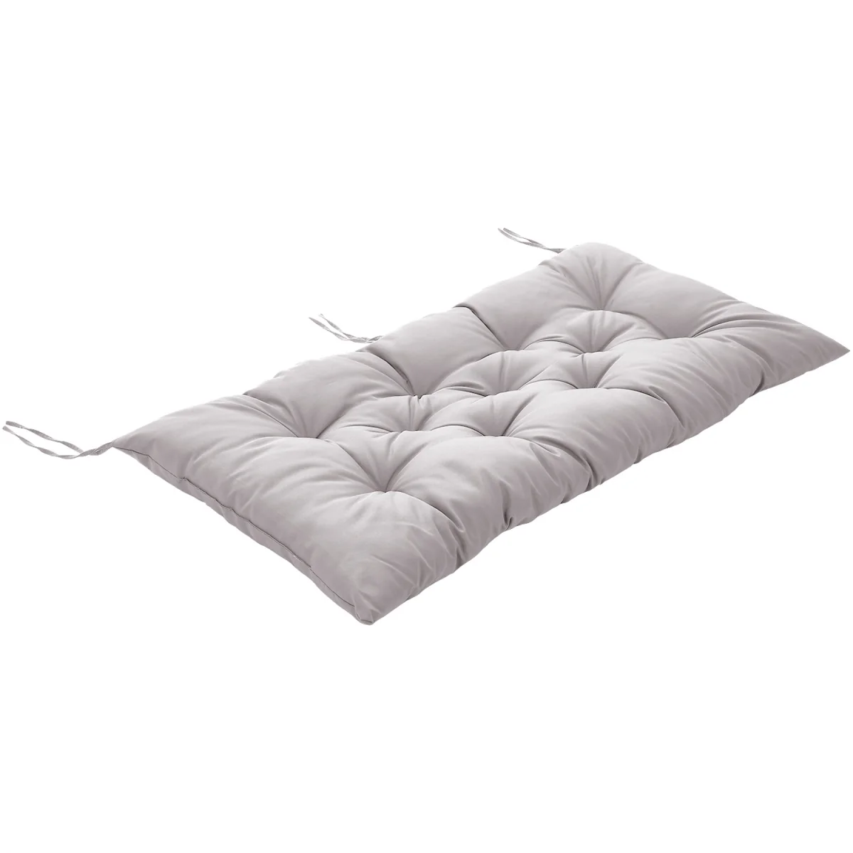 Thick Rectangular Outdoor Seat Cushion with Straps 150cm - Light Grey – image 4