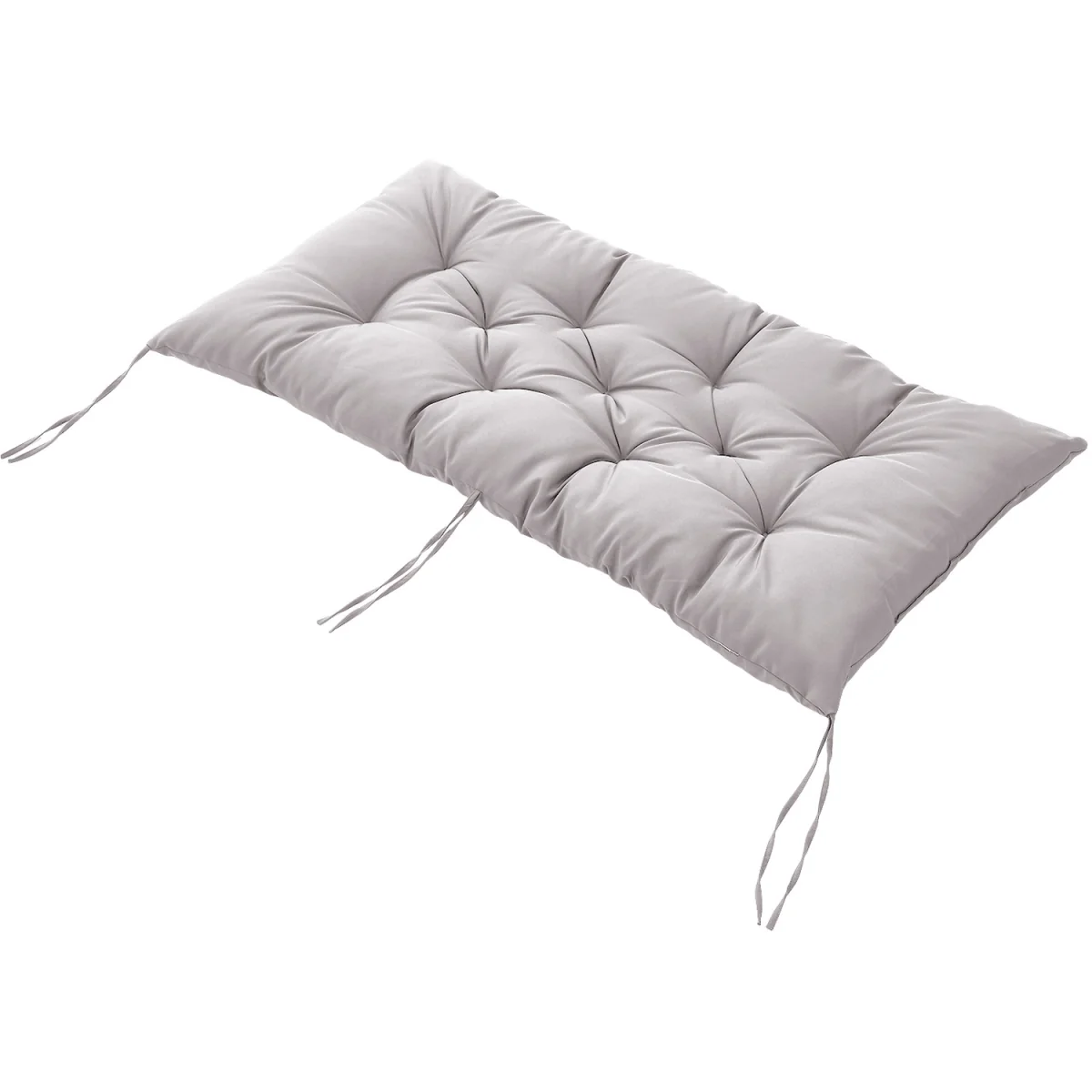 Thick Rectangular Outdoor Seat Cushion with Straps 150cm - Light Grey – image 5