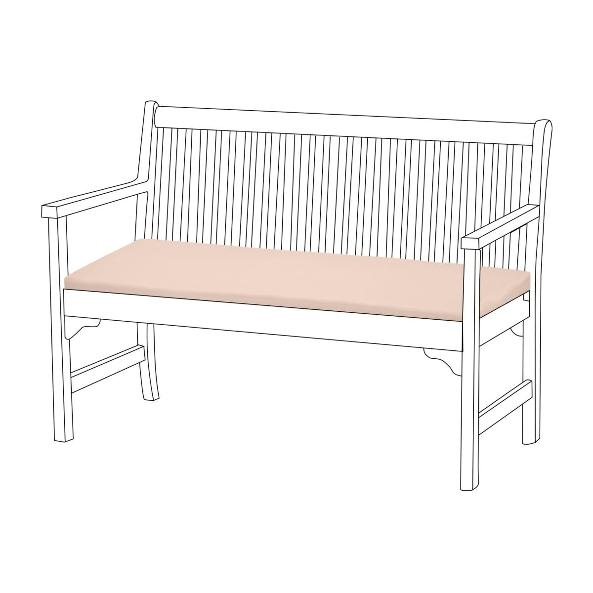 Outdoor 2-Seater Garden Bench Cushion Water-Resistant Seat Pad - Stone