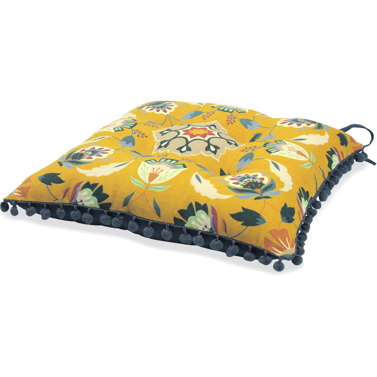 Mosaic Floral Twin Pack Seat Pads - Orange – image 13