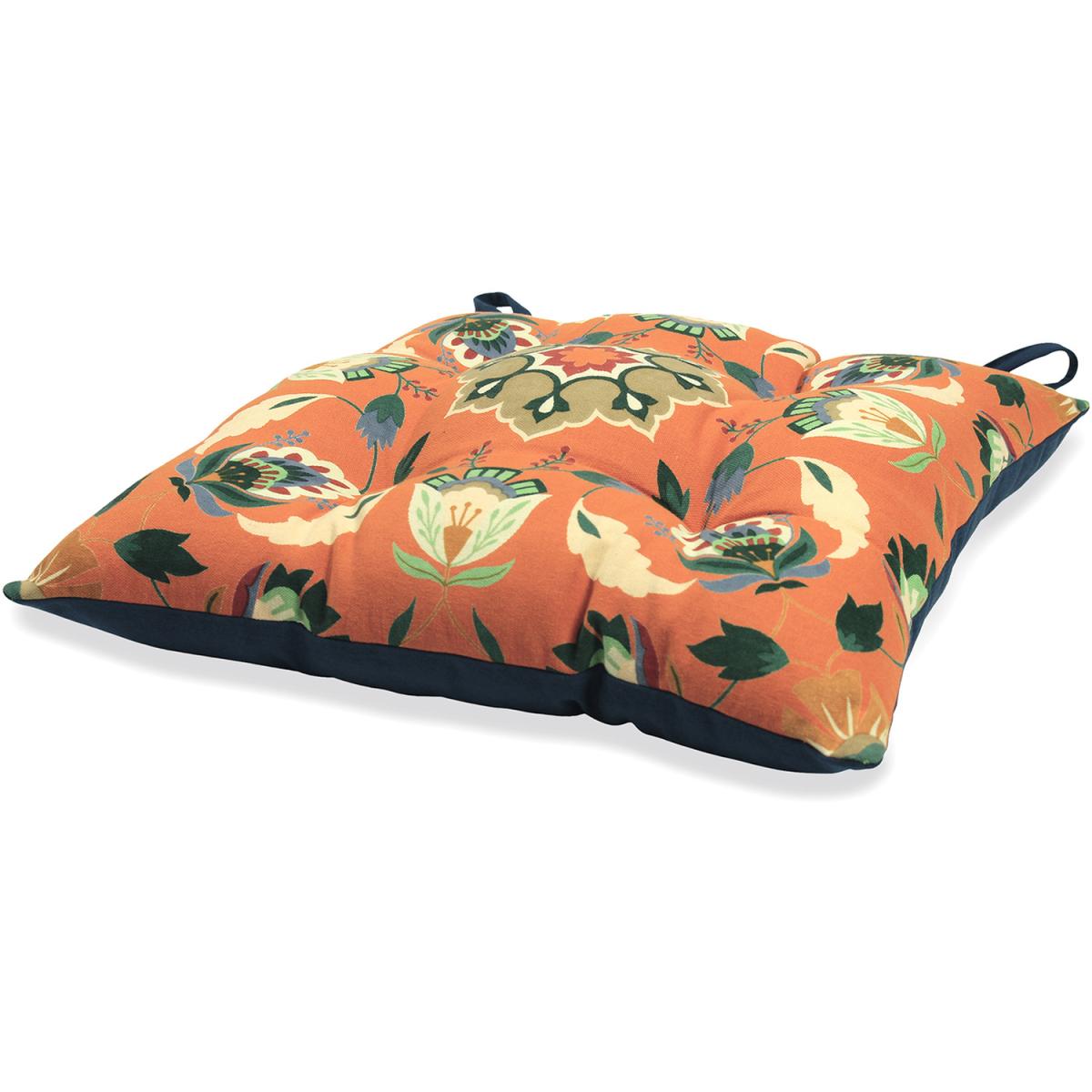 Mosaic Floral Twin Pack Seat Pads - Orange – image 3
