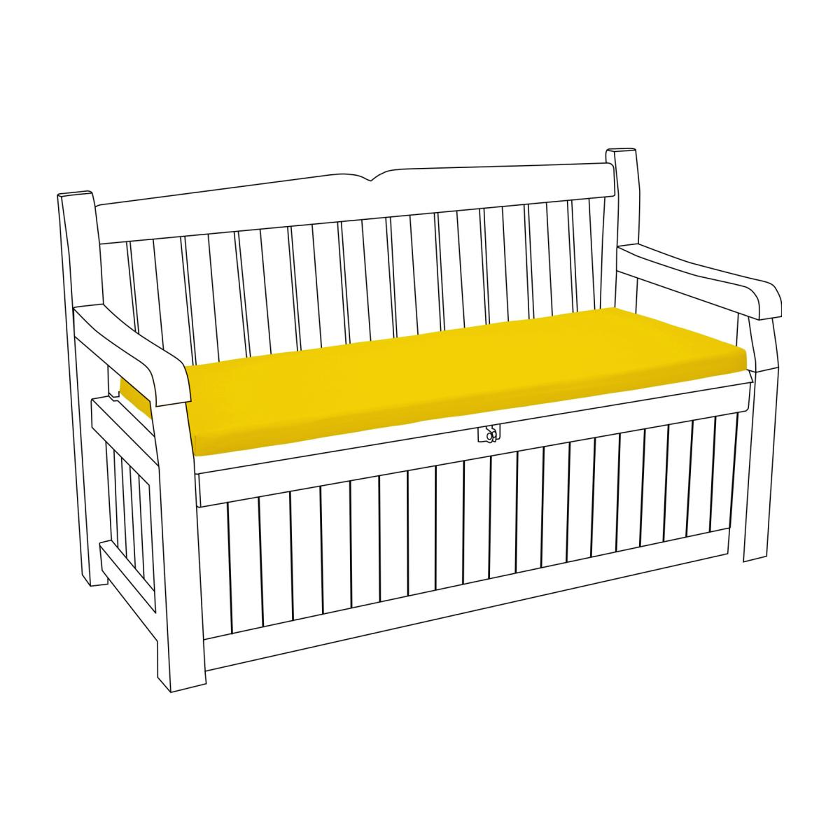 Outdoor Keter Iceni Eden Bench Cushion Garden Seat Pad - Yellow