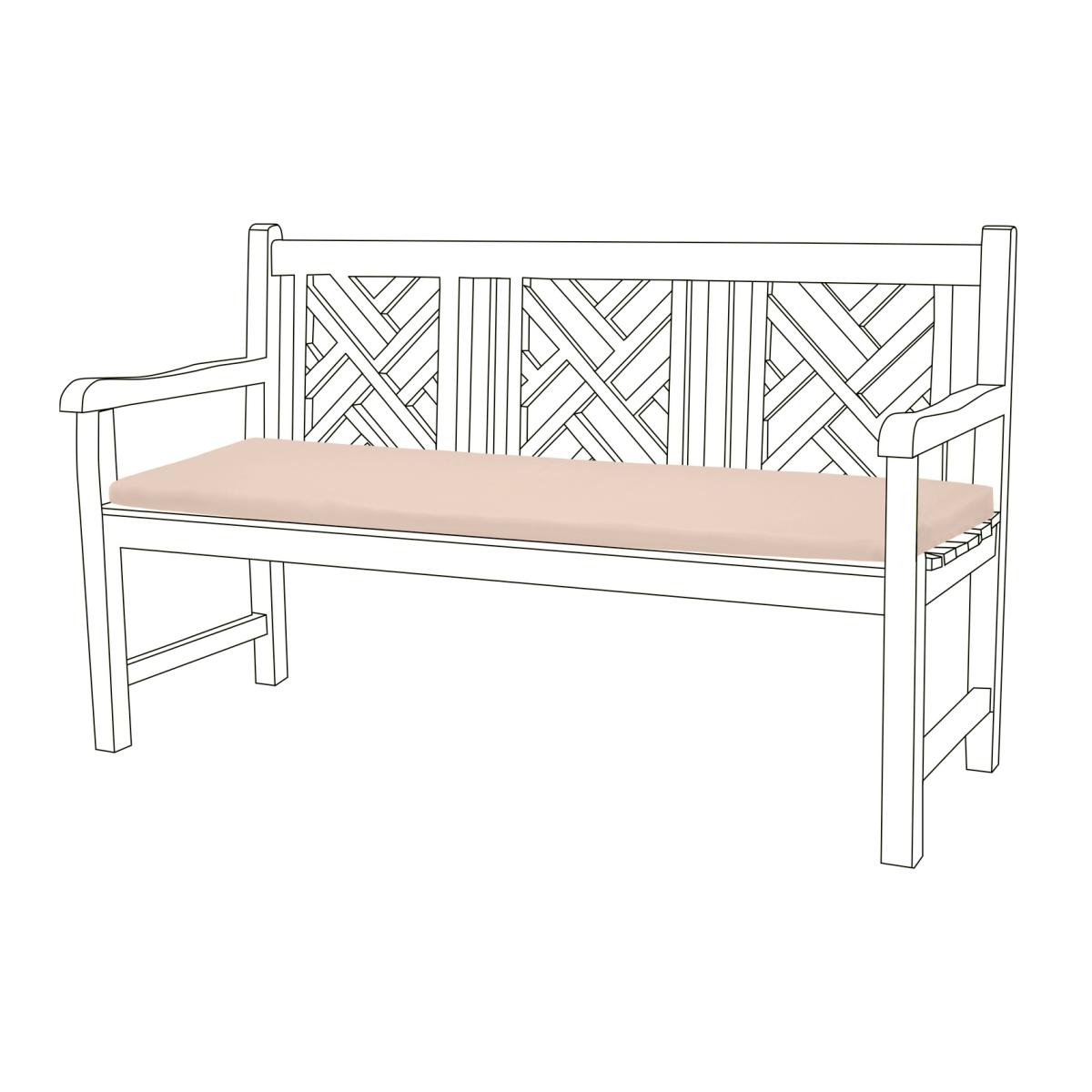 3 Seater Garden Bench Seat Pad Outdoor Cushion Water Resistant - Stone