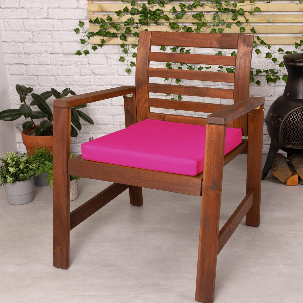 Square Indoor and Outdoor Seat Pad (Set of 2) - Pink – image 4