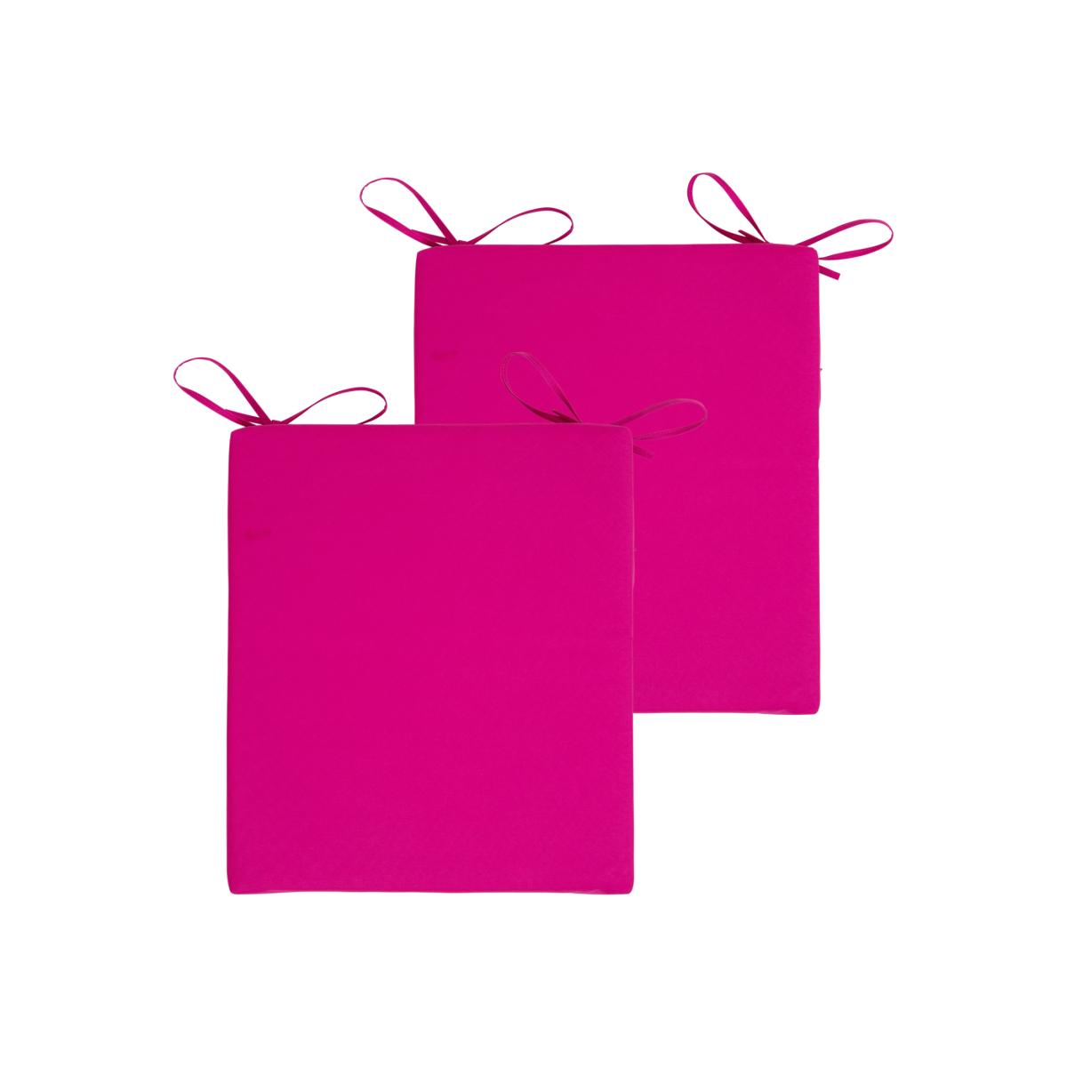 Square Indoor and Outdoor Seat Pad (Set of 2) - Pink – image 1