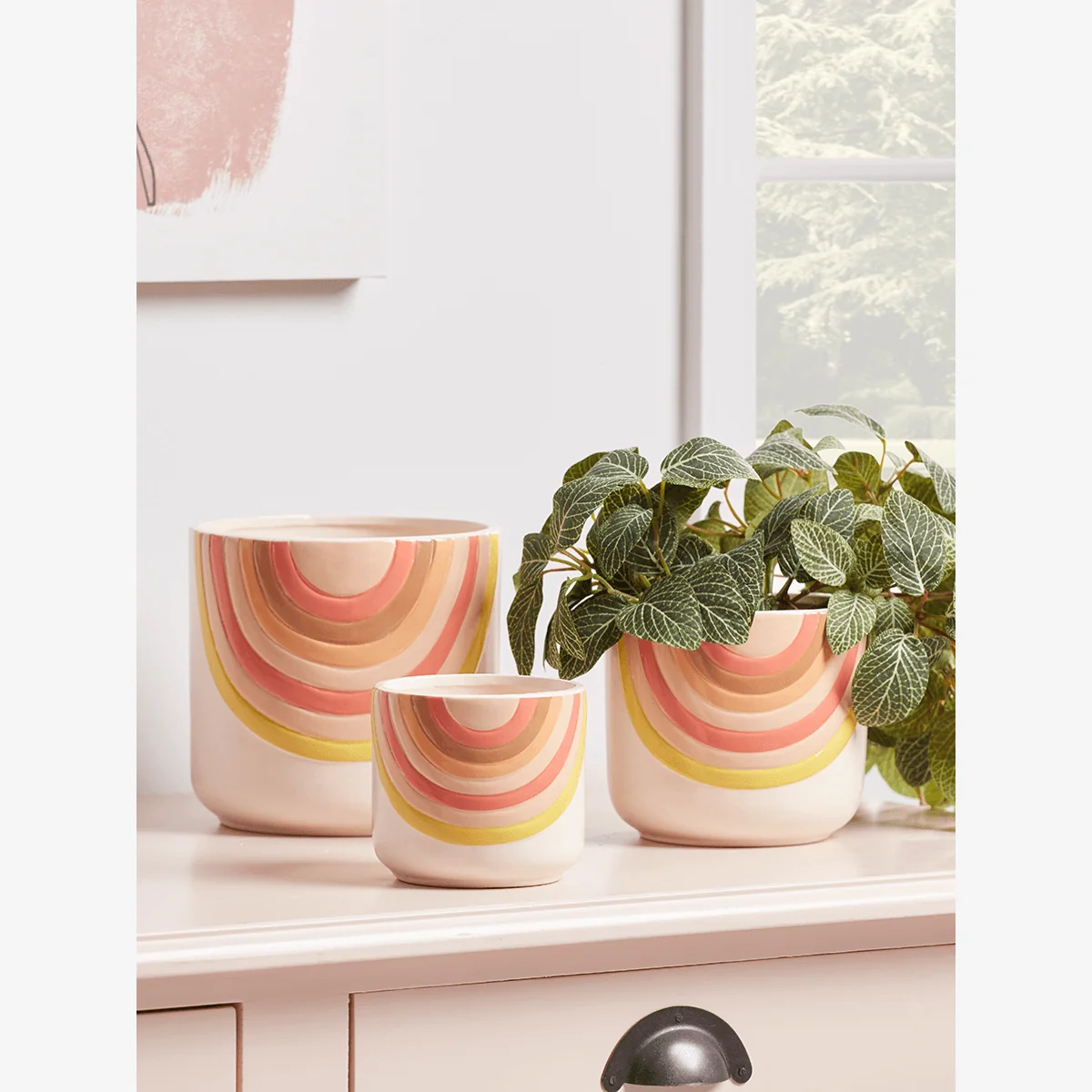 NEW Three Rainbow Planters – image 1