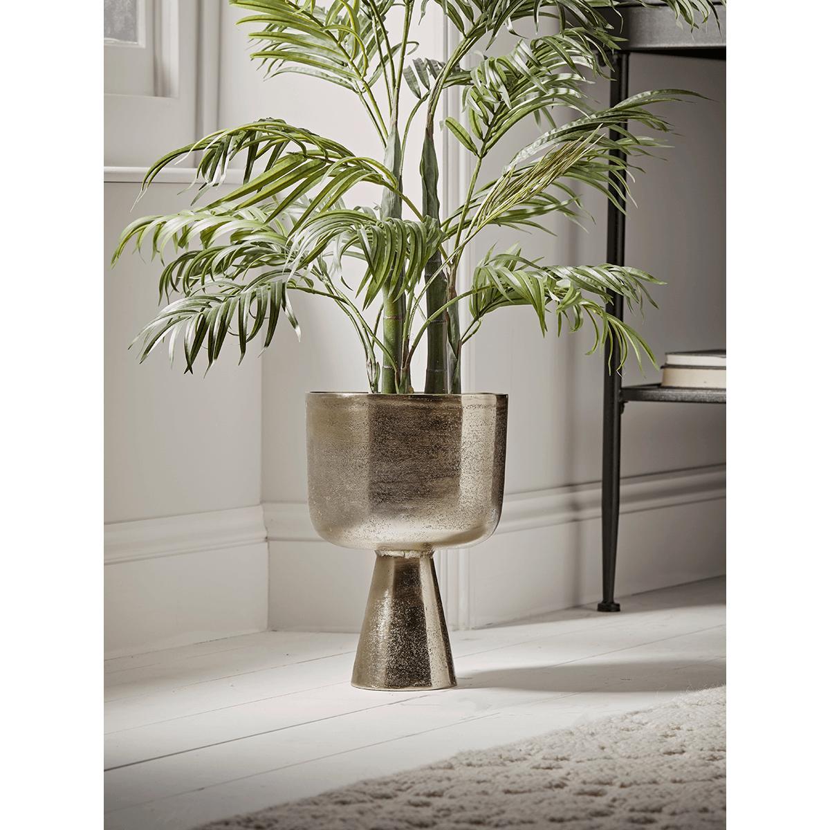 Textured Gold Footed Planter – image 1