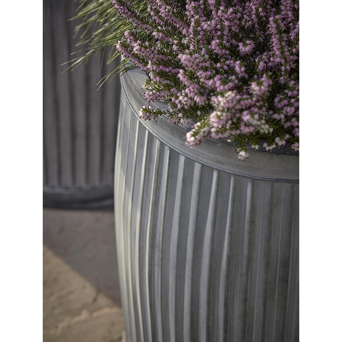 Two zinc Barrel Planters – image 2
