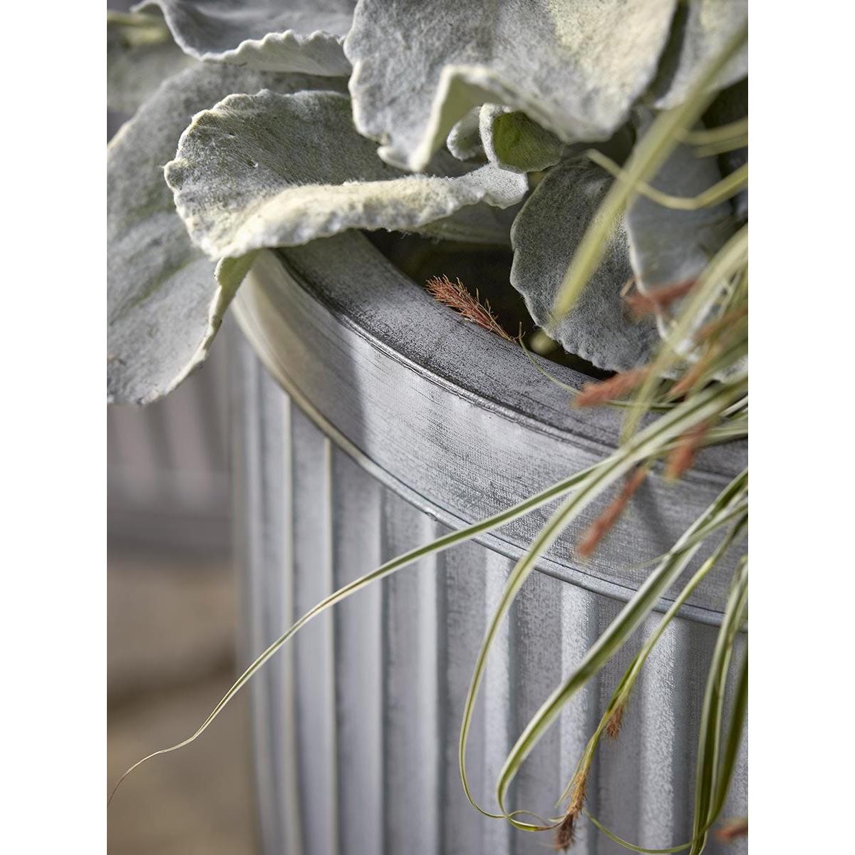 Three Fluted Zinc planters- Round – image 2