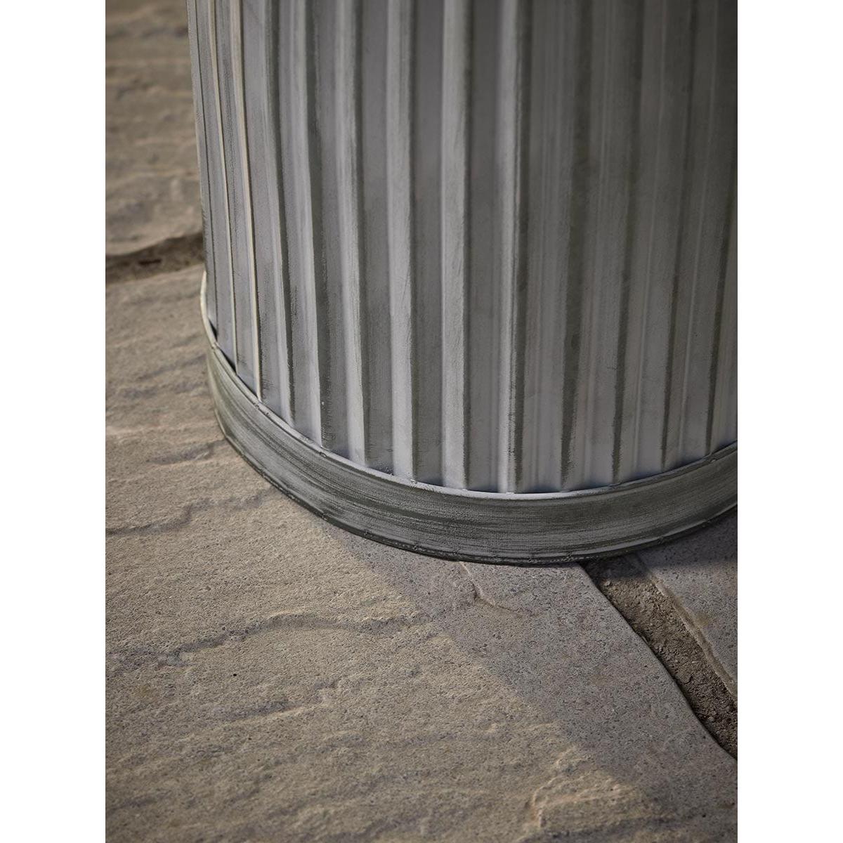 Three Fluted Zinc planters- Round – image 4