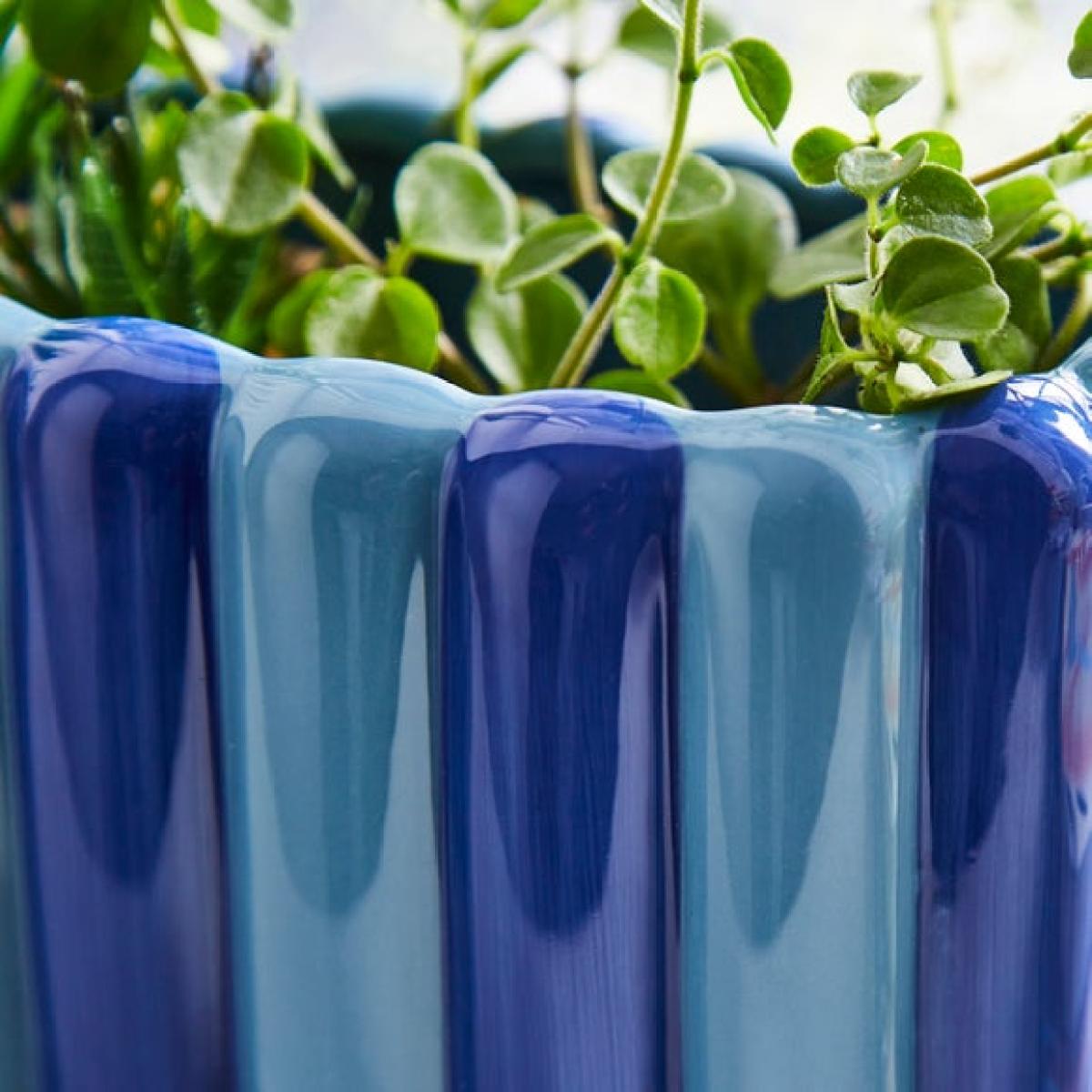 Elements Bubble Stripe Windowsill Plant Pot – image 2