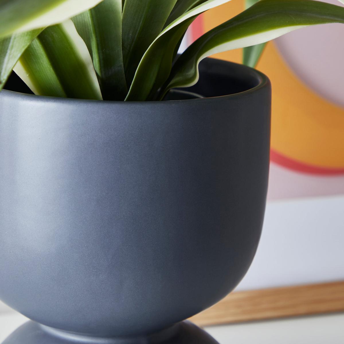 Ceramic Planter Charcoal 20cm Charcoal – image 2
