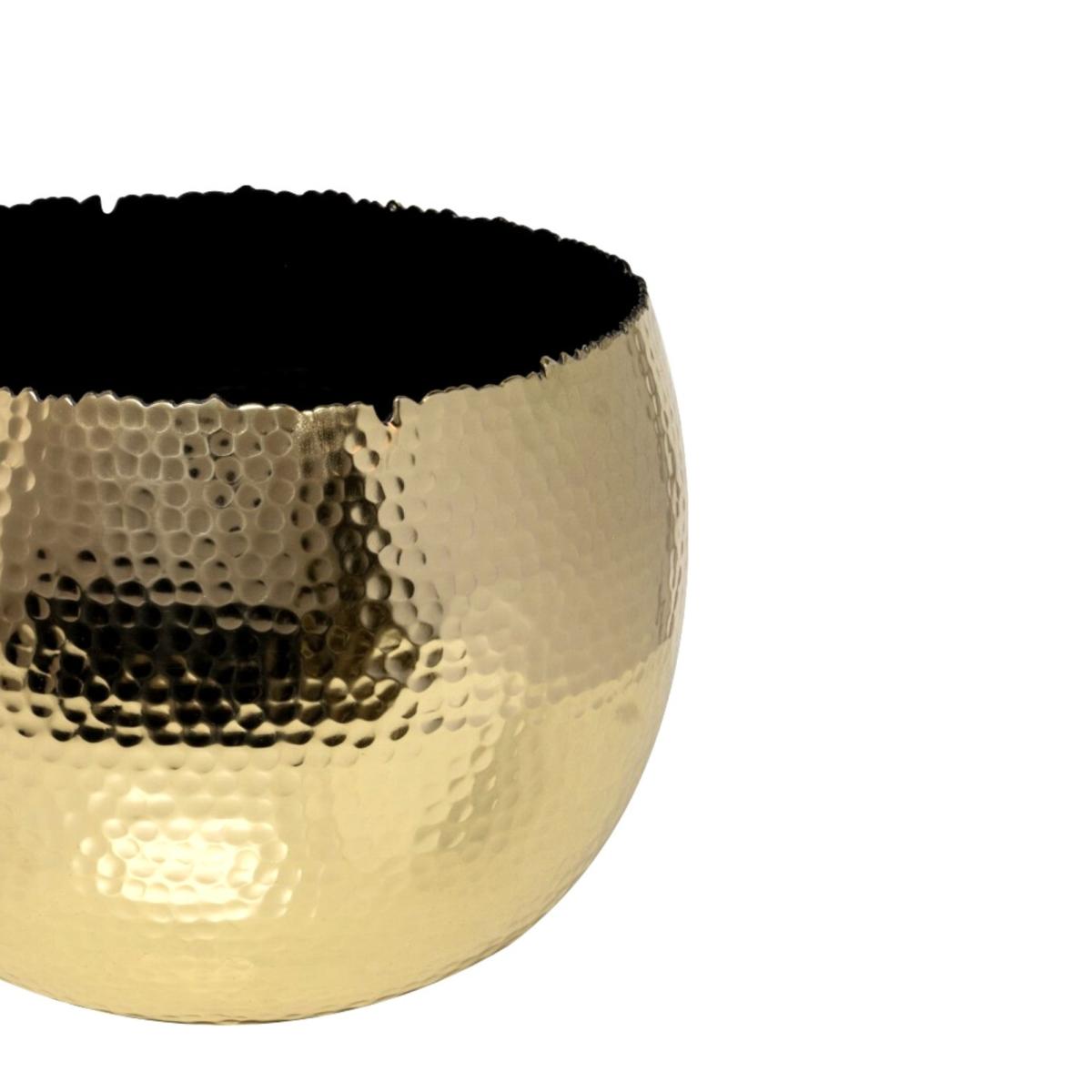 Hammered Bowl Plant Pot Gold – image 2