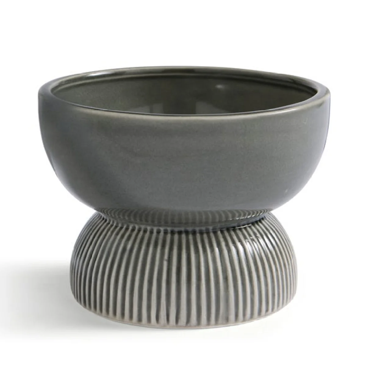 Ridged Footed Reactive Glaze Plant Pot – image 3