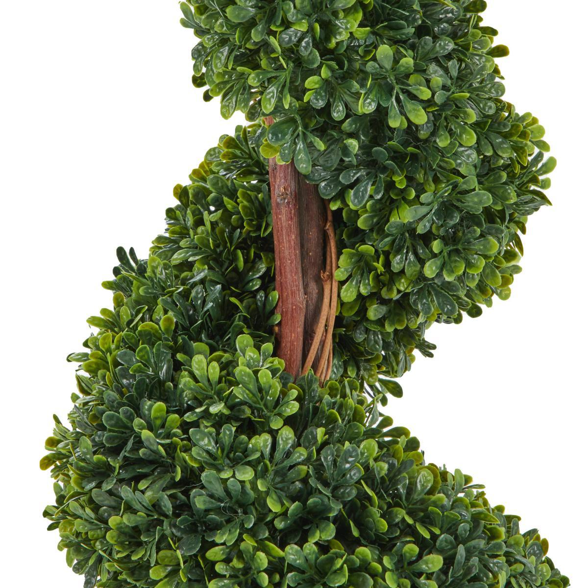 Artificial Spiral Topiary with Silver Pot Green – image 3