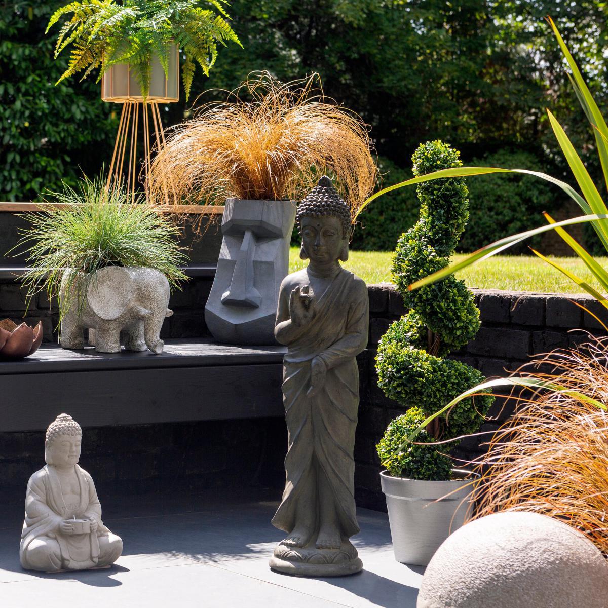 Artificial Spiral Topiary with Silver Pot Green – image 4