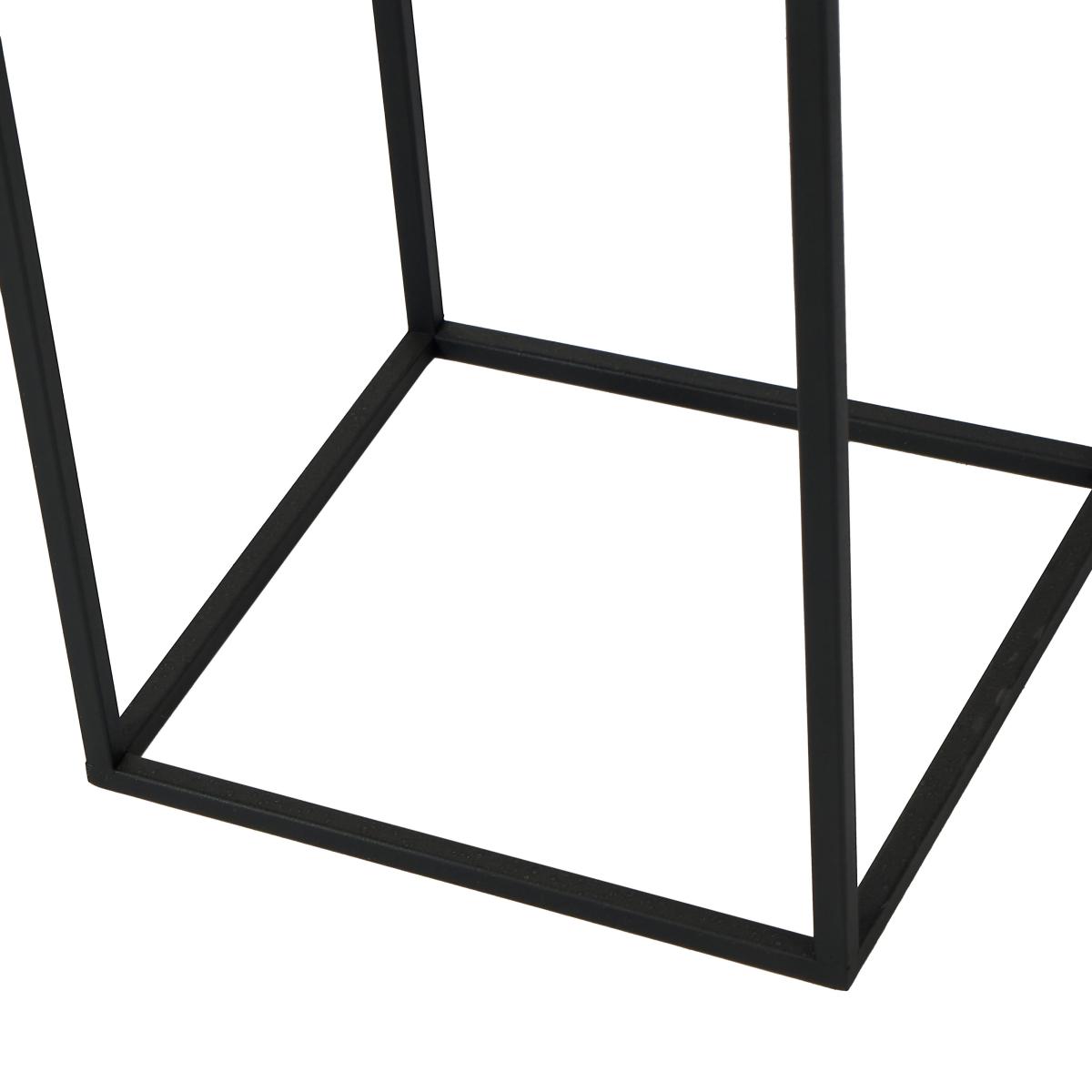 Set of 2 Square Graphite Metal Plant Stands – image 3