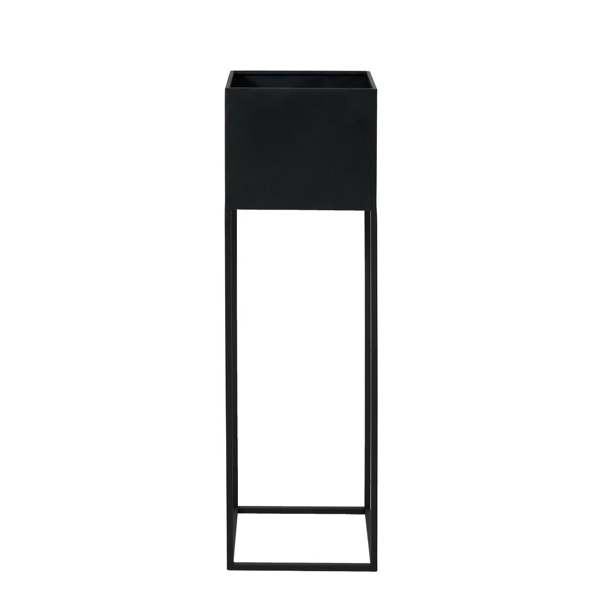 Set of 2 Square Graphite Metal Plant Stands – image 4
