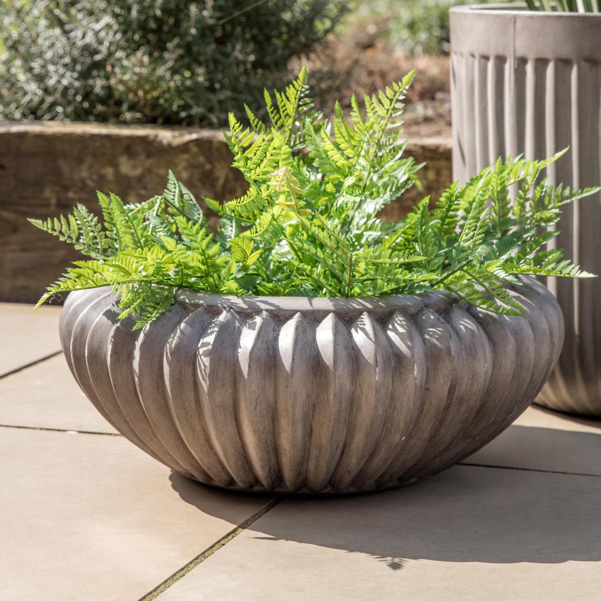 Ella Bowl Planter Dark Grey – image 1